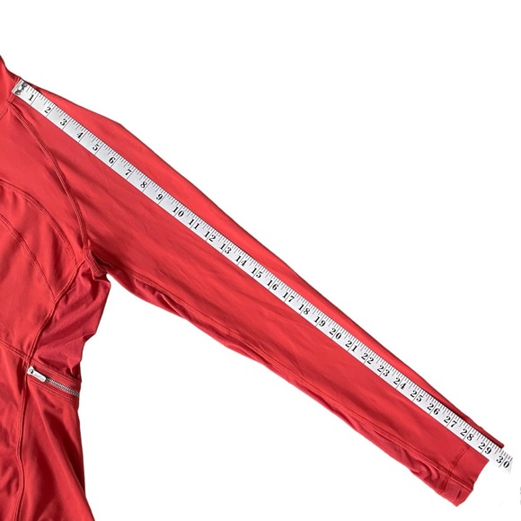 Lululemon Front Of The Pack 1/2 Zip Aries Red Luxtreme Run Long Sleeve Sz 10 - Picture 11 of 13